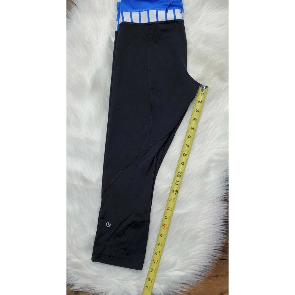 Lululemon Run Inspire Crop Leggings Women's size 8 Black